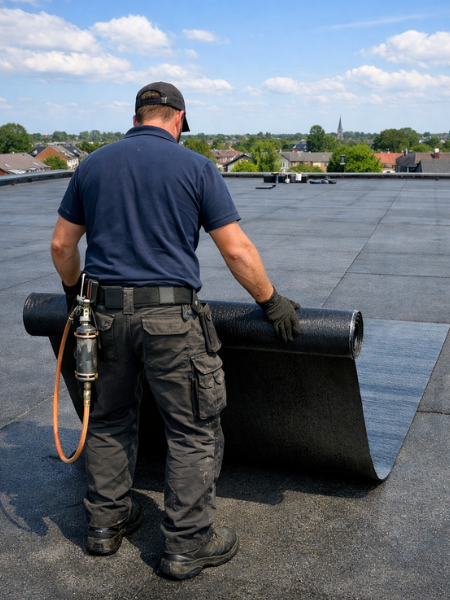 professionele dakreparatie plat dak bitumen